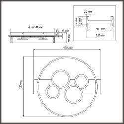Потолочный светильник «Sonex» 7742/40L, серия: SPOTS (накладной) - -