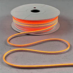 Односторонний Гибкий Неон 6х12мм Оранжевый 12В, IP65