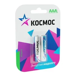 Элемент питания алкалиновый AAA/LR03 BP-2 (блист.2шт) КОСМОС KOCLR032BL