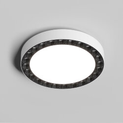 Накладной светильник DUAL 18+18 Вт, LED 4000K, IP 20, d212mm, белый/черный, алюминий/акрил, Denkirs DK2841-WB