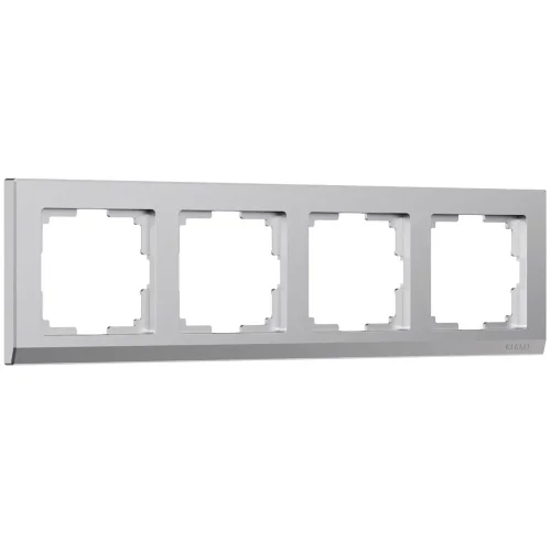 Рамка из поликарбоната на 4 поста Stark серебряный матовый W0041865 - фото