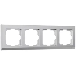 Рамка из поликарбоната на 4 поста Stark серебряный матовый W0041865
