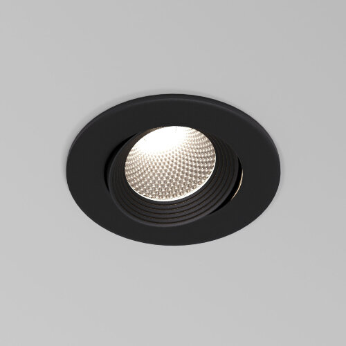 Светильник встраиваемый светодиодный Even черный - фото 1