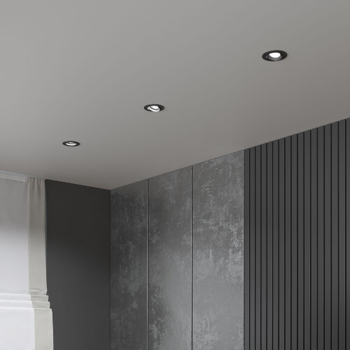 Светильник встраиваемый светодиодный Even черный - Фото 5