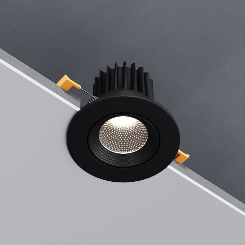 Светильник встраиваемый светодиодный Even черный - Фото 3