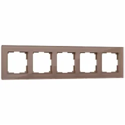 Рамка из стекла на 5 постов Favorit латте W0051142