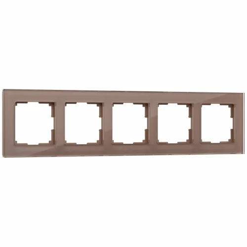 Рамка из стекла на 5 постов Favorit латте W0051142 - фото