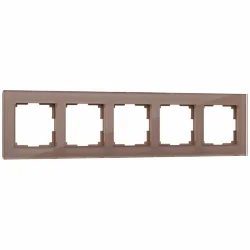 Рамка из стекла на 5 постов Favorit латте W0051142