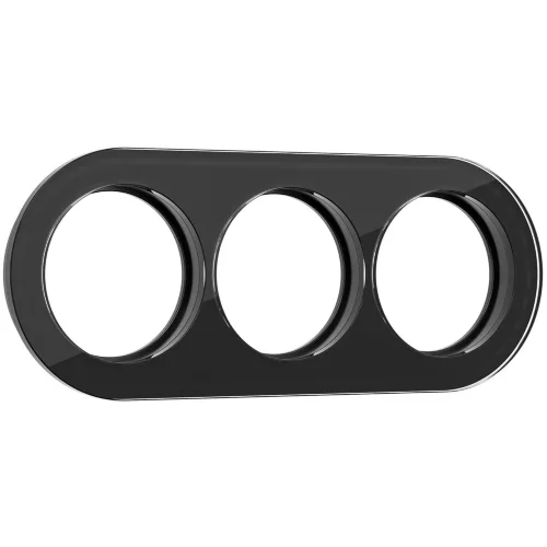 Рамка из стекла на 3 поста черный W0035108 - фото