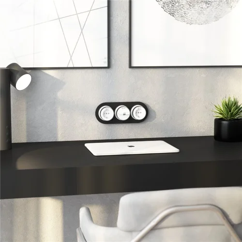 Рамка из стекла на 3 поста черный W0035108 - фото 3