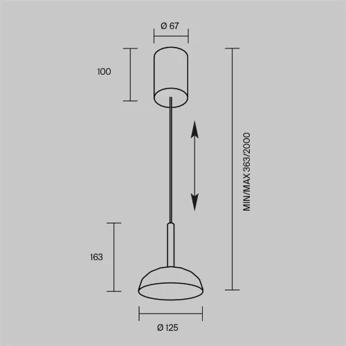 Подвесной светильник Vita 3000К 10Вт (Черный) - фото 6