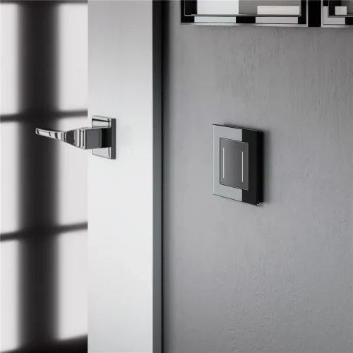 Рамка из стекла на 1 пост Favorit черный W0011108 - фото 3