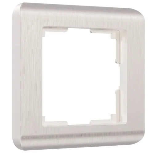 Рамка из поликарбоната на 1 пост Stream перламутровый W0012113 - фото