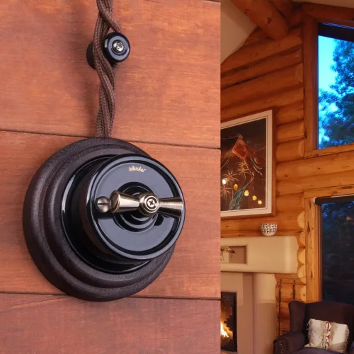 Ретро кабель витой 2х1,5 коричневый 50 м W6452514 - фото 2