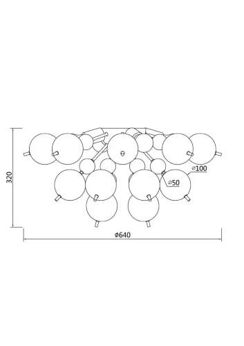 Потолочный светильник Bolla E27x4 (Латунь) - фото 7