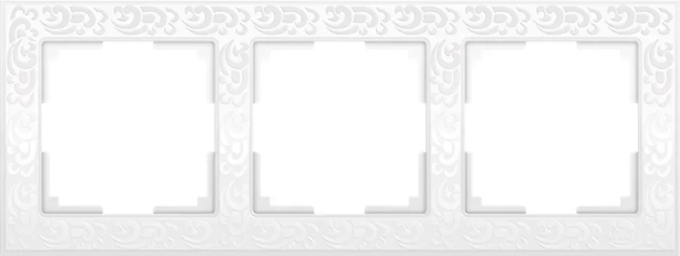 W0032301/ Рамка на 3 поста Flock (белый) W0032301 - фото