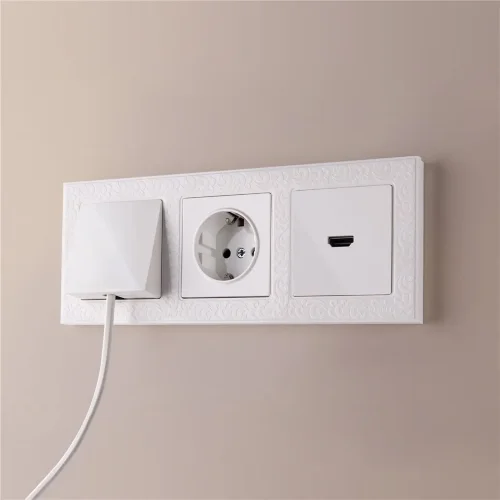 W0032301/ Рамка на 3 поста Flock (белый) W0032301 - фото 2