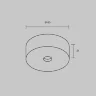 Накладная потолочная чаша для вертикального шинопровода (Черный) TRA234SCB-B - фото 5