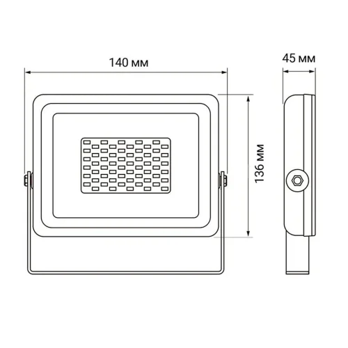 Прожектор светодиодный PFL-SC 30Вт 6500К IP65 190-260В ДО закален. матов. стекло JazzWay 5001404 - фото 6