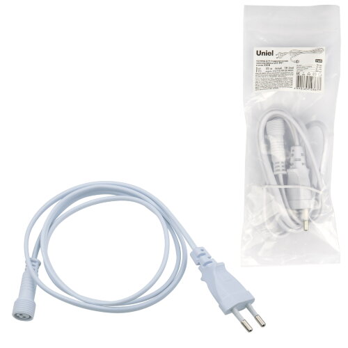 UCX-PT2-Y90-120 WHITE 1 STICKER Провод для подключения светильника ULY-P9x к сети 220В, 120 см, Белый - фото 3