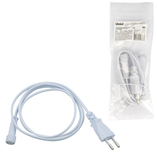 UCX-PT2/Y90-120 WHITE 1 STICKER Провод для подключения светильника ULY-P9* к сети 220В. 120 см. Белый. ТМ Uniel - фото