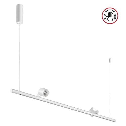 Светильник подвесной светодиодный диммируемый со сменой режимов работы (управление сенсор) «Novotech» 359308, серия: FERMO (крепление на планке). Фото 1.