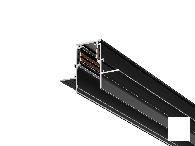 Трек 6063 MagLine Edgeless (RAL9005/2500mm) - фото 2