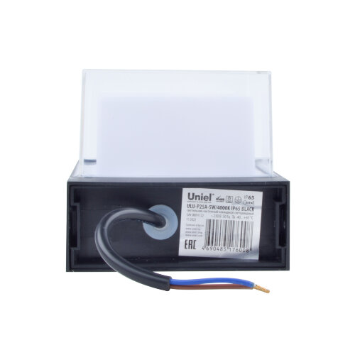 ULU-P25A-5W-4000K IP65 BLACK Светильник светодиодный уличный, Архитектурный накладной, Белый свет 4000K, Корпус черный, TM Uniel - фото 2
