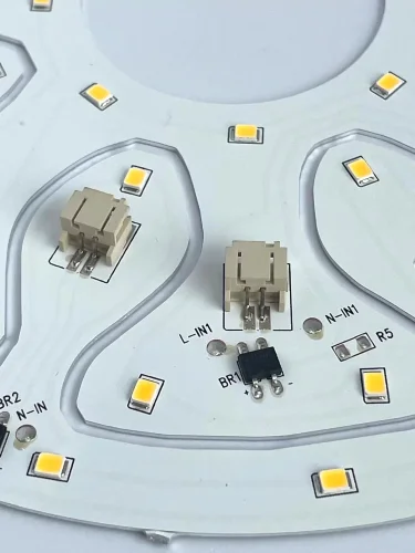 Светодиодная матрица 5730, 24+24 led, 220V, 12+12W, Ф185/161mm, D207, warm white - фото 3.