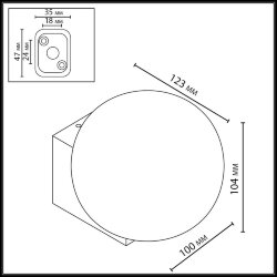 Настенный светильник «ODEON LIGHT» 7124/1WA, серия: VIVA (крепление на планке)