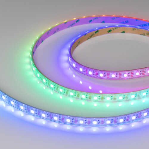 Светодиодная лента герметичная SPI-P-B60-12mm 12V RGB-PX1-BPT (8 W/m, IP66, 5060, 5m) (Arlight, бегущий огонь) 041615(1) - фото