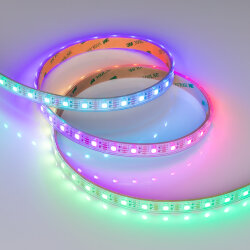 Светодиодная лента герметичная SPI-Р-В60-12mm 12V RGB-РХ1-ВРТ (8 W/m, IP66, 5060, 5m) (Arlight, бегущий огонь) 041615(1)