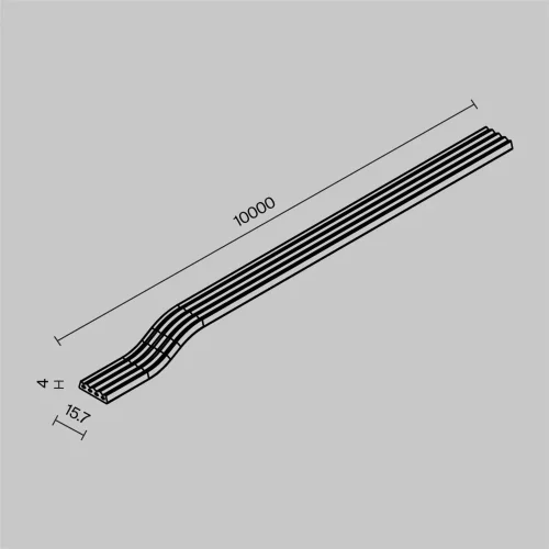 Токоведущая лента 10м Exility IP черный (Черный) O-TR002-PW-10M - фото 6