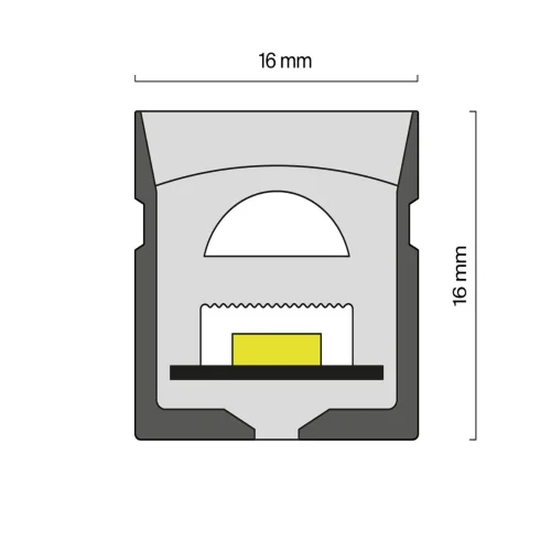 Гибкий неон 16x16 24В 10Вт/м 4000K IP67 10м (вертикальный изгиб) (Белый) - фото 3