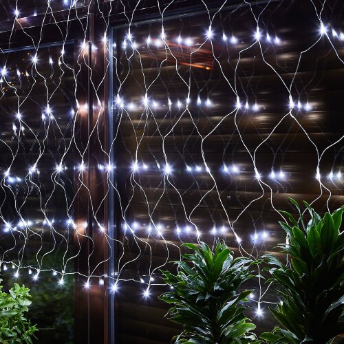 ULD-N1515-96-STK WHITE IP44 Сетка светодиодная со статическим свечением, 1.5х1.5м, Соединяемая, 96 светодиодов, Белый свет, Провод прозрачный, TM Uniel - фото 11