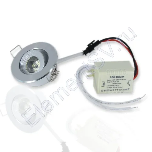 Светодиодный светильник точечный RS SP3 (1W, White) - фото.