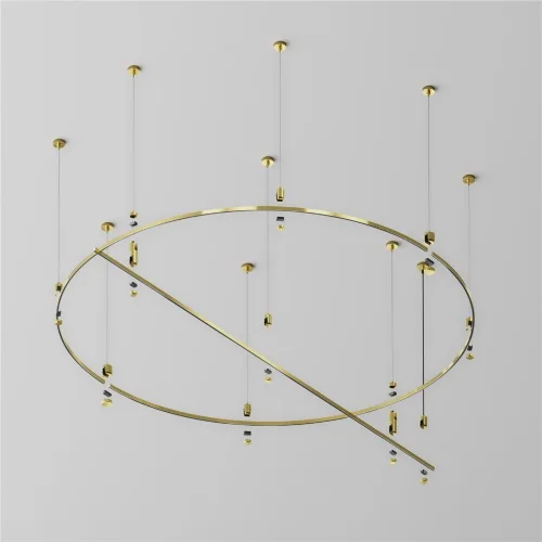 Шинопровод круглый из полукругов 1500мм Flarity латунь (Латунь) - фото 5