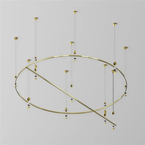 Шинопровод круглый из полукругов 1500мм Flarity латунь (Латунь) TRX154-2SR-D1500-BS - фото 5