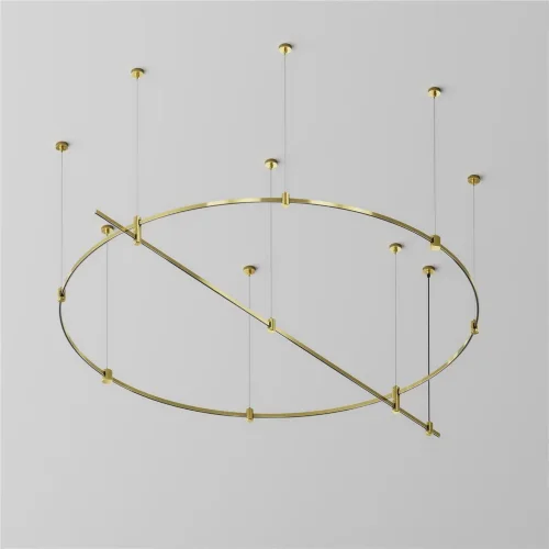 Шинопровод круглый из полукругов 1500мм Flarity латунь (Латунь) TRX154-2SR-D1500-BS - фото 6