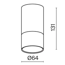 Потолочный светильник Pauline GU10 1x10Вт (Черный)