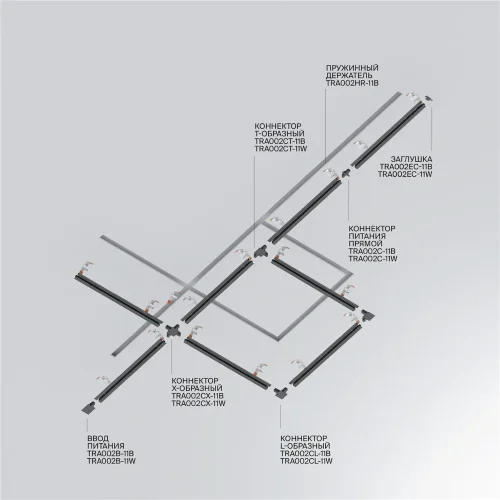 Шинопровод 1м Unity встраиваемый белый (Белый) TRX004-111W - фото 2