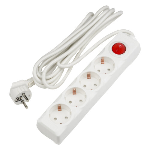 S-GCD4-3B Удлинитель Uniel серии Стандарт, с-з, 4 гн., шнур 3 м, выкл. - фото 4