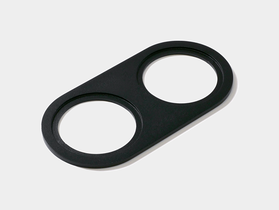 Рамка двойная для MINI COMBO, круглая, черная алюминиевая, MINI-COMBO-R2-BL купить в SWG - официальный производитель. Фото 2