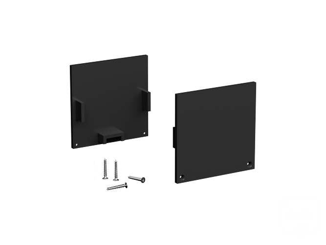 Заглушки для профиля LINE 3535 ral9005 - фото 1