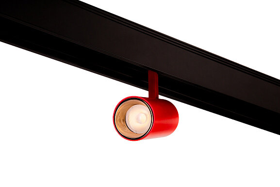 'Светильник трековый для низковольтного трека SY красный, SY-601201-RD-10-36-NW - фото