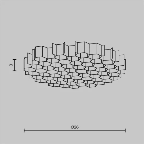Антибликовая решётка ⌀26мм (Черный) HoneyComb-D26 - фото 8