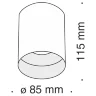 Потолочный светильник Изящность / Slim 1*GU10 10 Вт (Белый) C014CL-01W - фото 3