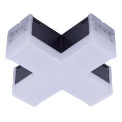 ULO-N11X-12W-4000K IP40 BLACK Светильник светодиодный X-образный, Белый свет 4000K, 1200Лм, Алюминий, Цвет черный, TM Uniel