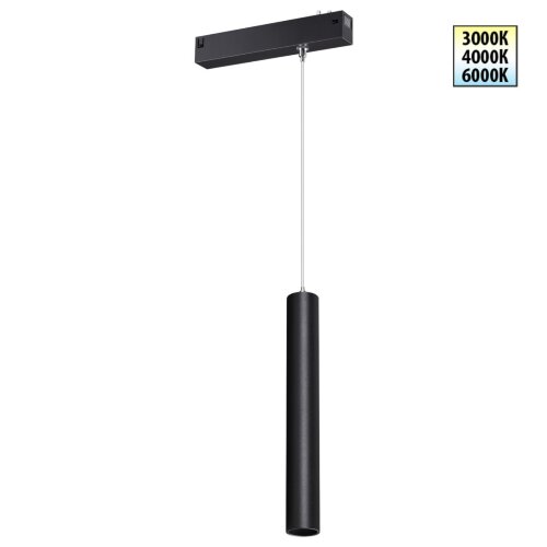 Трековый светодиодный светильник с переключателем цветовой темперетуры «Novotech» 359963, серия: VECTOR (крепление к треку). Фото 1.