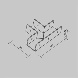 Коннектор T-образный для профиля Elasity IP (Белый) O-TR001-TC-W